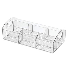 Load image into Gallery viewer, iDesign Med+ BPA-Free Plastic Divided Bathroom Organizer with Handles - 12&quot; x 6&quot; x 3.5&quot;, Clear
