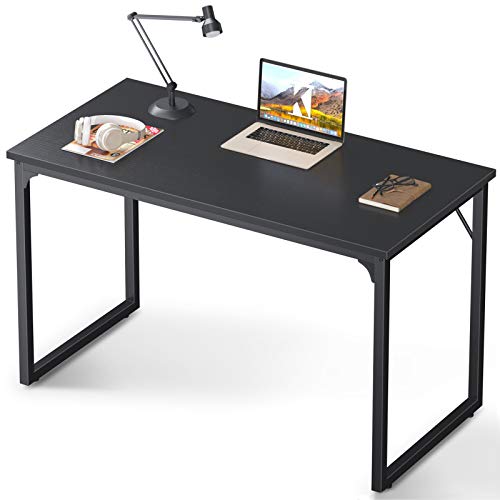 Coleshome 47 Inch Computer Desk, Modern Simple Style Desk for Home Office, Study Student Writing Desk,Black