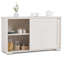 Load image into Gallery viewer, Costzon Kitchen Storage Sideboard, Antique Stackable Cabinet for Home Cupboard Buffet Dining Room (Cream White with Sliding Door)
