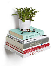 Load image into Gallery viewer, Umbra Conceal Floating Bookshelf, Large, Silver, Set of 3
