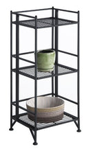 Load image into Gallery viewer, Convenience Concepts Xtra Storage 3-Tier Folding Metal Shelf, Black
