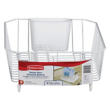 Load image into Gallery viewer, Rubbermaid 6008ARWHT White Twin Sink Dish Drainer
