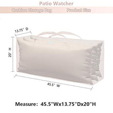 Load image into Gallery viewer, Patio Watcher Cushion Storage Bag Heavy Duty Zippered and Water Resistant Cover Storage Bag,Beige
