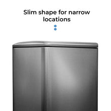Load image into Gallery viewer, Home Zone Living 13 Gallon Kitchen Trash Can, Dual Compartment Recycle Combo, Slim Stainless Steel, 50 Liter
