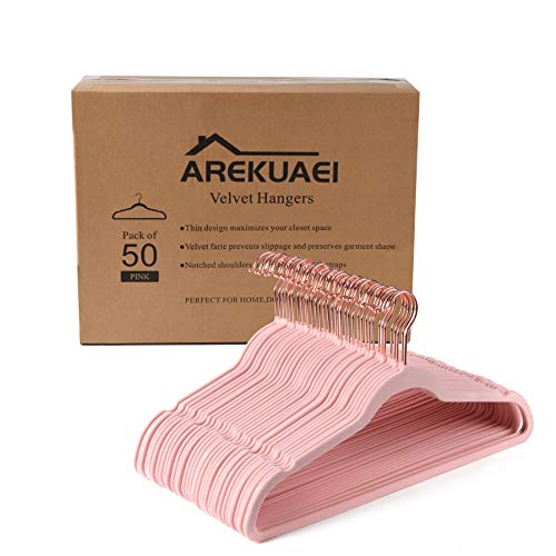 Set Van 50 Kinderkledinghangers Met Roségouden Haken – Antislip