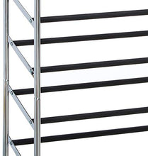 Load image into Gallery viewer, Whitmor 10 Tier Shoe Tower - 50 Pair - Rolling Shoe Rack with Locking Wheels - Chrome
