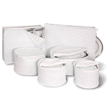 Load image into Gallery viewer, 6 Piece Tabletop Quilted Vinyl Dinnerware Storage Set
