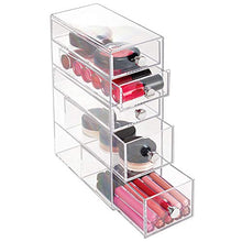 Load image into Gallery viewer, iDesign Clarity Plastic Cosmetic 5-Drawer Organizer, Jewelry Countertop Organization for Vanity, Bathroom, Bedroom, Desk, Office, 3.25&quot; x 7&quot; x 9.75&quot;, Clear
