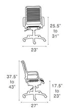Load image into Gallery viewer, Eurø Style Bradley Bungie Office Chair, L: 27 W: 23 H: 37.5-43 SH: 17.5-23, Blue
