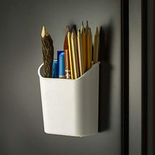 Load image into Gallery viewer, Officemate Magnet Plus Magnetic Pencil Cup, White (92540)
