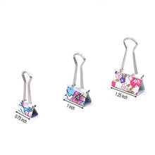 Load image into Gallery viewer, Z Zicome 50 Pack Colorful Printed Binder Clips, Assorted Sizes (Floral)
