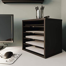 Load image into Gallery viewer, Ballucci File Organizer Paper Sorter, 5 Tier Adjustable Shelves Office Desk Organizer, 13 5/8&quot; x 9 1/4&quot; x 12&quot;, Black
