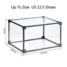 Load image into Gallery viewer, YPath Clear Acrylic Shoe Box Plastic Stackable-Sneaker Storage Drawer Containers Shelf-Magnetic Lids Side Open Display Case Organizer for Sneakerheads, Fully Transparent Design for Collectibles(4PCS)
