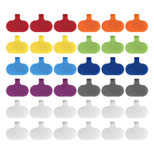 Cable Labels by Wrap-It Storage, Oval, Multi-Color (36 Pack) Write On Cord Labels, Wire Labels, Cable Tags and Wire Tags for Cable Management and Identification for Electronics, Computers and More