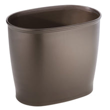 Load image into Gallery viewer, iDesign Kent Oval Waste Can, Trash Can for Bathroom, Bedroom, Office - Bronze
