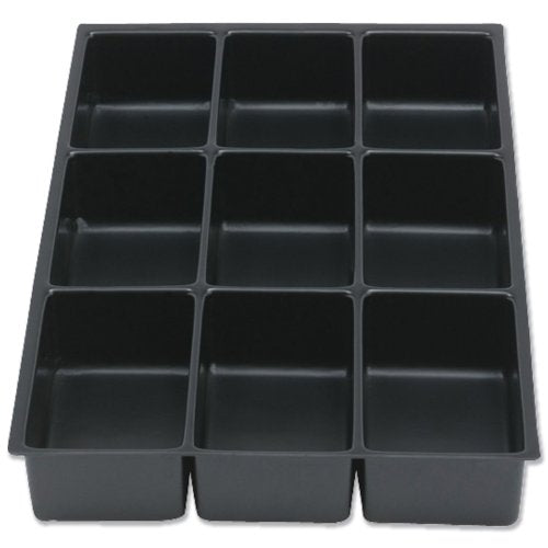 Bisley Insert Tray 2/9 Plastic for Storage Cabinet 9 Sections H51mm Black Ref 226P1