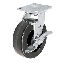 Load image into Gallery viewer, 6&quot; x 2&quot; Heavy Duty Toolbox Caster Set of 4 with Phenolic Wheels, 4,800 lbs Capacity per Set of 4, 2 Swivels with Locking Brakes and 2 Rigid Casters, CasterHQ Brand
