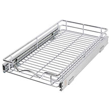 Load image into Gallery viewer, Pull Out Cabinet Drawer Organizer –Heavy Duty- Slide Out Kitchen Cabinet Storage Shelves, Sliding Drawer For cabinet -11”W x 21”D - Requires At Least a 12” Cabinet Opening, Wire Frame, Chrome Finish
