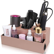 Load image into Gallery viewer, Hair tool holder &amp; organizer - bathroom storage &amp; countertop organizer - curling iron, straightener, blow dryer stand - hair styling station for accessories, hot tools, hairdryer &amp; hair products
