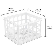 Load image into Gallery viewer, Sterilite 16928006 Storage Crate, White, 6-Pack
