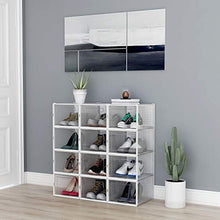 Load image into Gallery viewer, Amzdeal Large Shoe Storage Boxes 6 Pcs | Clear Plastic Stackable Shoe Organizer with Lids, Space Saver Foldable Shoe Box Bin, Front Opening Sneaker Shoe Holder Container Box, Fit up to US Size 12
