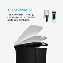 Load image into Gallery viewer, simplehuman Slim Kitchen Step trash can, 40 Liter, Black
