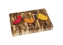 Load image into Gallery viewer, Lipper International Teak Wood End Grain Kitchen Chopping Block and Cutting Board, Small, 12&quot; x 8&quot; x 1-1/4&quot;
