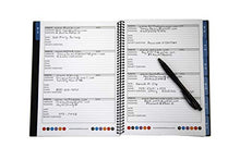 Load image into Gallery viewer, Password Book Keeper Black, Alphabetical Tabs, Spiral Bound, Removable Sheets, Journal Organizer Includes Website, Address, Username, Password - 10&quot; x 7.6&quot; by Re-Focus The Creative Office (Black)
