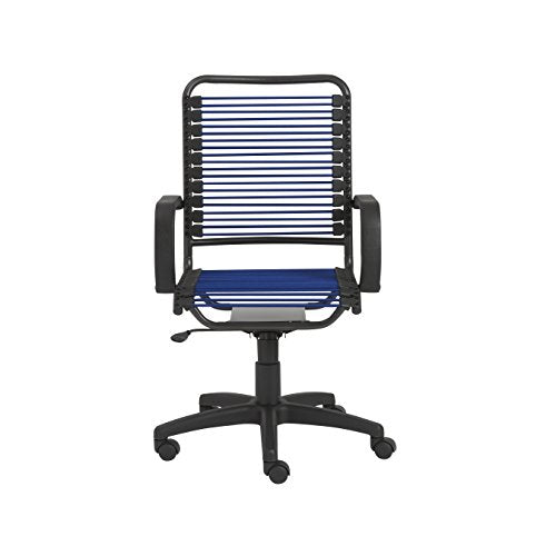Eurø Style Bradley Bungie Office Chair, L: 27 W: 23 H: 37.5-43 SH: 17.5-23, Blue