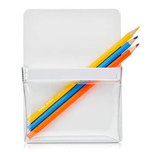 Load image into Gallery viewer, TecUnite 2 Pieces Magnetic Pencil Holder Plastic Cup Pencil Holders Storage Pocket for Refrigerator Whiteboard Pens Markers Locker Accessories
