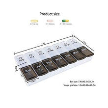 Load image into Gallery viewer, Large Weekly Pill Organizer 2 Times a Day Extra Jumbo 7 Day Pill Box Am Pm Pill Cases Boxes for Vitamin/Fish Oil/Pills/Supplements Medication Dispenser 14 Compartments
