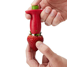 Load image into Gallery viewer, Chef&#39;n Original Stem Gem Strawberry Huller, Red/Green -
