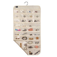 Load image into Gallery viewer, BB Brotrade HJO80 Hanging Jewelry Organizer,80 Pocket Organizer for Holding Jewelries(Beige)
