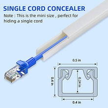 Load image into Gallery viewer, PQPB Cable Concealer Wall Cord Hider 142&quot;(11.8ft) Cord Cover Channel, Cable Raceway Management for Hiding Wall Mount Ethernet Cable Computer Cords in Home Office, 9X L16in X W0.4in X 0.4in, White
