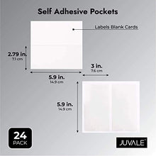 Load image into Gallery viewer, Self Adhesive Pockets with Labels Blank Cards (3 x 5.9 in, 24 Pieces)
