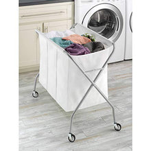 Load image into Gallery viewer, Whitmor 3 Section Laundry Sorter - Collapsible with Heavy Duty Wheels

