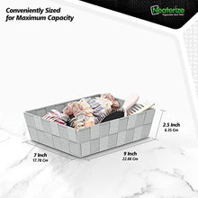 Load image into Gallery viewer, NEATERIZE Set of 6 Storage Bins - Pantry Organization and Storage - Makeup Organizer Storage Baskets for Shelves - Pantry Organizer for Shelves - Woven Small Storage Basket for Toys - (Grey)

