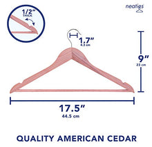 Load image into Gallery viewer, Neaties American Red Cedar 1/2&quot; Hangers with Notches and Bar, 6pk

