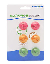 Load image into Gallery viewer, Shintop Cable Clips, Desk Cable Drop, Desk Wire Clips for All Your Computer, Electrical, Charging or Mouse Cord (Colorful,6pcs)
