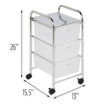 Load image into Gallery viewer, Honey-Can-Do 3-Drawer Plastic Storage Cart on Wheels
