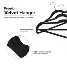 Load image into Gallery viewer, HOUSE DAY Black Velvet Hangers -60 Pack- Non Slip Felt Hangers Space Saving Clothes Hanger Velvet Hanger Heavy Duty Adult Hanger for Coat, Suit
