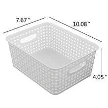 Load image into Gallery viewer, Lesbin White Plastic Weave Baskets, 4-Pack
