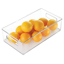 Load image into Gallery viewer, iDesign Plastic Portable Deep Storage Bin with Handles for Organizing Refrigerator, Freezer, Pantry, BPA-Free, Clear
