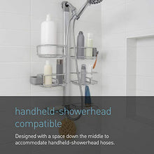 Load image into Gallery viewer, simplehuman Adjustable Shower Caddy XL, Stainless Steel and Anodized Aluminum
