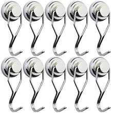 Load image into Gallery viewer, BAVITE Swivel Swing Magnetic Hook New Upgraded, 60LB (10 Pack)Refrigerator Magnetic Hooks ,Strong Neodymium Magnet Hook, Perfect for Refrigerator and Other Magnetic Surfaces,67.5mm(2.66in) in Length
