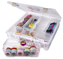 Load image into Gallery viewer, ArtBin 6971AG XL Bins with Lids 4-Pack, [4] Extra Long Art &amp; Craft Organizer Boxes, Clear, 4 Pack Count
