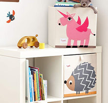 Load image into Gallery viewer, 3 Sprouts Cube Storage Box - Organizer Container for Kids &amp; Toddlers, Unicorn
