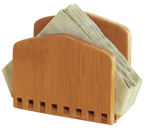 Lipper International Bamboo Wood Adjustable Napkin Holder, 6-1/2