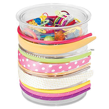 Load image into Gallery viewer, iDesign 69930 Clarity Hair Care Organizer Container, Accessory Holder to Hold Ties, Elastics, Clips, Headbands, 6&quot; x 6&quot; x 7&quot;
