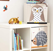 Load image into Gallery viewer, 3 Sprouts Cube Storage Box - Organizer Container for Kids &amp; Toddlers, Owl
